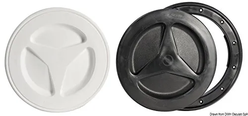 Osculati Inspektionsdeckel Polypropylen, schwarz 135 mm