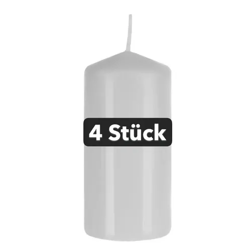 Kerzen  Adventkranz 10x5 cm Kerzen Beleuchtung Leuchten Wachkerzen 4 Stück weiß