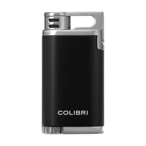 Colibri Belmont II Feuerzeug schwarz/chrom mit Jet Flame - Elegantes Feuerzeug mit Jet Flame und praktischer Füllstandanzeige. Ideal für den täglichen Einsatz und perfekt für unterwegs.