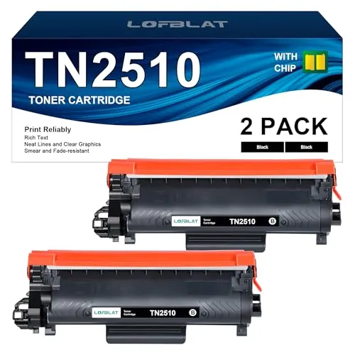 LOFBLAT TN2510 TN-2510 Toner Hohe Kapazität 1200 Seiten Ersatz für Brother HL-L2400DWE,HL-L2445DW,DCP-L2620DW,DCP-L2660DW,DCP-L2665DW,MFC-L2800DW,MFC-L2827DWXL,MFC-L2835DW,MFC-L2860DDW,MFC-L2860DW. WE