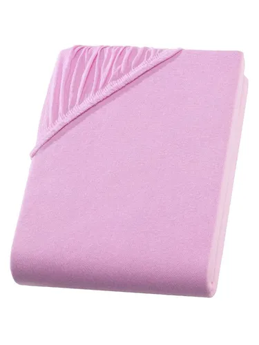 yadetextil Spannbettlaken Spannbettlaken, Jersey, Gummizug: Rundumgummi, Baumwolle Spannbettlaken 180x200-200x200 cm bis 25 cm Höhe, Rosa