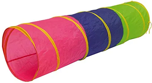 LittleTom Spieltunnel für Kinder - 180x46 cm Krabbeltunnel, sicherer Spielspaß für Kleinkinder und Haustiere, ideal für drinnen und draußen