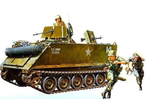 Tamiya U.S. M113 ACAV 1:35 - 300035135 - Militär Modellbausatz im Maßstab 1:35, unmontierter Kit für detailverliebte Modellbauer und Panzer-Enthusiasten.