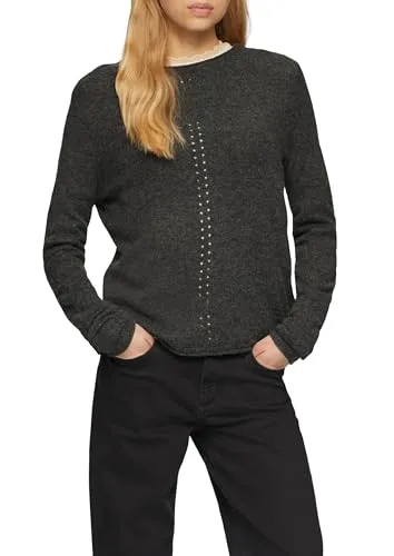 QS Damen Strickpullover 2158408 mit Stehkragen - Eleganter Strickpullover für Damen, ideal für kalte Tage und mit modischem Stehkragen für zusätzlichen Komfort.