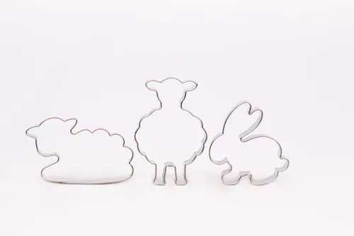 Ausstecher 3er Set Ostern Schaf stehend Schaf Hase Plätzchenausstechform Keks