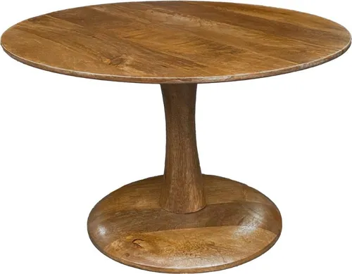 Mango Massivholz Couchtisch Vivian – Rund, 60 cm - Moderner Beistelltisch aus hochwertigem Mangoholz, ideal für Ihr Wohnzimmer. Mit seinem stilvollen Design und der robusten Bauweise ist er ein echter Hingucker.