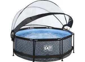 EXIT Framepool Set 244x76 cm mit Abdeckung und Kartuschenfilter