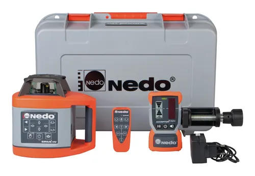 Nedo Rotationslaser Sirius HV - Easy Control - Präzisions-Messgerät für horizontale und vertikale Anwendungen, einfach zu bedienen mit intuitivem Steuerungssystem für exakte Ergebnisse.