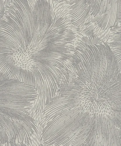 Rasch Vliestapete 509250 Blumen Floral Grau - Tapeten – Hochwertige Vliestapete im eleganten Blumen-Design für eine stilvolle Raumgestaltung, einfach anzubringen und vielseitig kombinierbar.