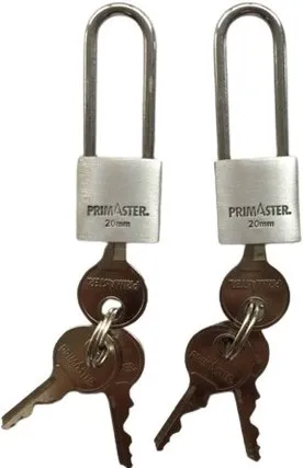 Primaster Vorhängeschlösser Aluminium 55 mm inkl. 6 Schlüssel