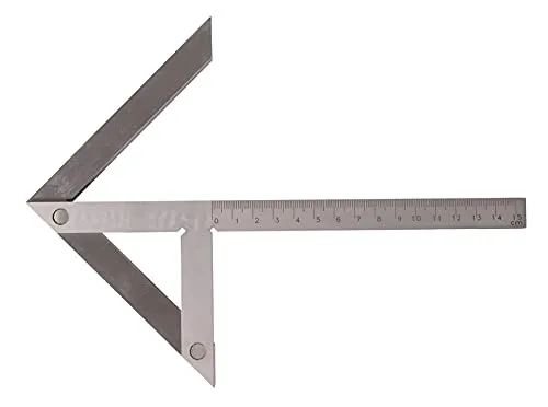 WELDINGER Mittenfinder Zentrierwinkel Winkellehre Metall 150x130 mm