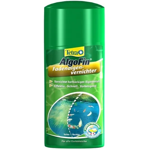 Tetra Pond AlgoFin Teich Algenvernichter - Effektive Algenbekämpfung im Gartenteich, 500 ml - Effektiver Algenvernichter für Faden-, Schwebe- und Schmieralgen im Gartenteich. Einfache Dosierung, wirkt über 2-3 Wochen und unterstützt ein gesundes Teichökosystem. Ideal für Zierteiche mit Fischen und Pflanzen.