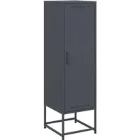 vidaXL Highboard Anthrazit 36x39x123 cm - Kommode im Industrie-Stil mit robustem Stahlgestell, 3 Fächern für reichlich Stauraum und einfacher Reinigung – ideal für Wohnzimmer oder Schlafzimmer.