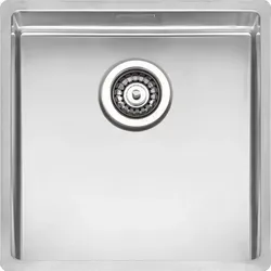 REGINOX Edelstahlspüle NEW YORK 40X40 OKG - Flächenbündig und Unterbau - Spülen, modernes Design ohne Schweißnähte, hergestellt mit innovativer Tiefziehtechnik für optimale Hygiene und stilvolle Küchenlösungen.
