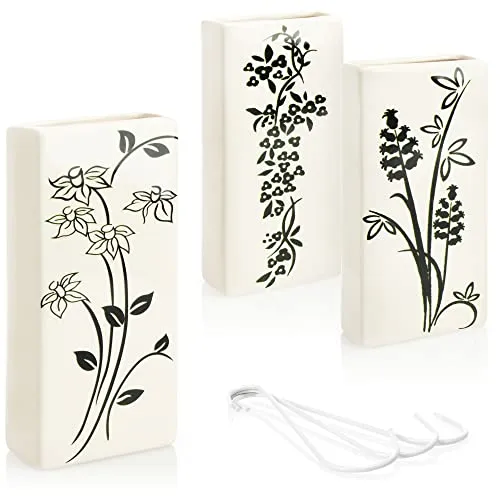 com-four® 3x Keramik Luftbefeuchter - Heizkörper-Verdunster mit Blumen-Motiven - Praktische Luftbefeuchter aus Keramik für Heizkörper, ideal zur Befeuchtung der Raumluft. Mit S-Förmigem Haken leicht anzubringen und ohne Energieverbrauch. Perfekt für ein angenehmes Raumklima!