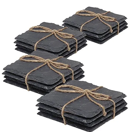16er Schiefer Untersetzer Set Tischdeko Raclette Pfännchen Schick