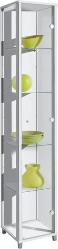 fif möbel Vitrine OPTIMA Höhe ca. 172 cm Standvitrine/Glasvitrine 1x Glastür,perfekt für Sammler,Sammlervitrine