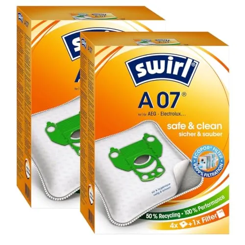 Pakete Swirl Staubsaugerbeutel A07 / A 07 MicroPor Plus AirSpace für AEG Staubsauger Gr. 28 2