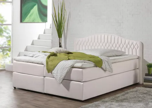 Boxspringbett MAINTAL, grau 160x200 cm - Hochwertiger Schlafkomfort - Polsterbett mit 5-Zonen-Tonnentaschen-Federkernmatratze für optimale Körperunterstützung. Erleben Sie traumhaften Schlafkomfort in silbergrau, Made in Germany.