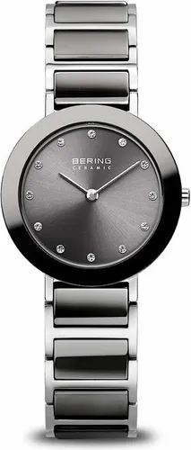 Bering Quarzuhr 11429-783 Ceramic Damenuhr 29mm - Elegante Armbanduhr für Damen mit 5 ATM Wasserdichte, hochwertigem Saphirglas und Swarovski-Besatz für einen funkelnden Look.