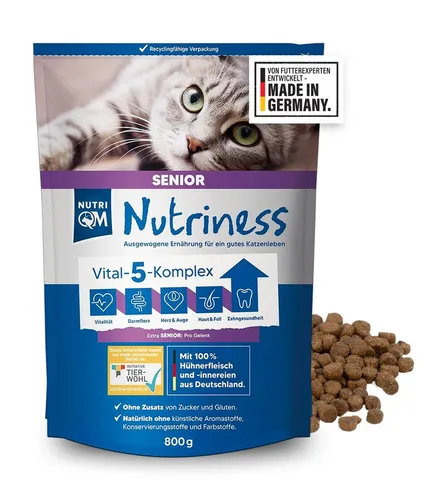 NutriQM Katzentrockenfutter Nutriness Senior Huhn