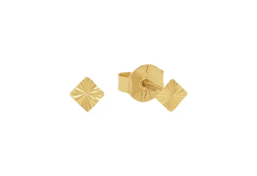 Amor Ohrstecker Unisex - 0,2 cm Gold Ohrschmuck - Ohrringe für Damen und Herren aus hochwertigem 375 Gold, perfekt für besondere Anlässe und in einer eleganten Schmuck Geschenk Box.