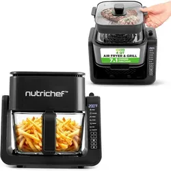 NutriChef Heißluftfritteuse und Grill 4 QT – 7 Kochmodi für vielseitige Zubereitung