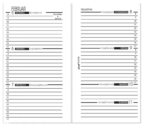 bind Ersatzkalender 2026 für Terminplaner A7 Modell 17501