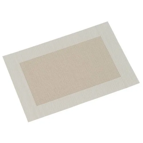 Platzset, Tischset WOVEN creme beige mit Rand 43x29cm Kunststoff Kesper
