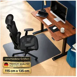 LP Projekt Bodenschutzmatte Transparent – Rutschfest & Kratzfest für Bürostühle, 115 cm x 135 cm