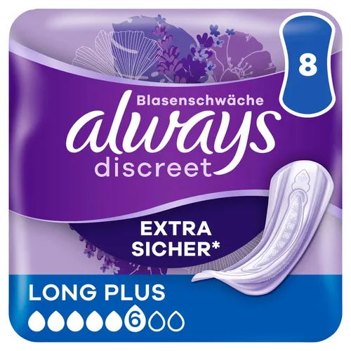 Always Discreet Inkontinenz Long Plus 8 Slipeinlagen