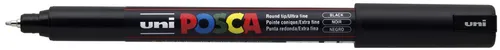 uni-ball 181799 - POSCA Marker schwarz, kalibrierte Spitze für präzises Zeichnen und Gestalten auf allen Oberflächen