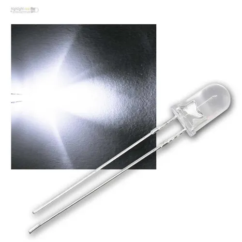 kaltweiße 5mm LEDs SUPERHELL kalt weiß cold white bianco blanc Leuchtdiode 20