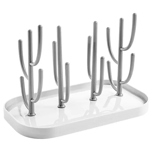 Dalephoric Trockenständer Babyflaschen, BPA Frei Abtropfgestell Flaschen, Abnehmbarer, Babyflaschen Trockengestell mit Abtropfschale, Flaschen Abtropfständer, Flaschenständer, für Saugern, Bechern