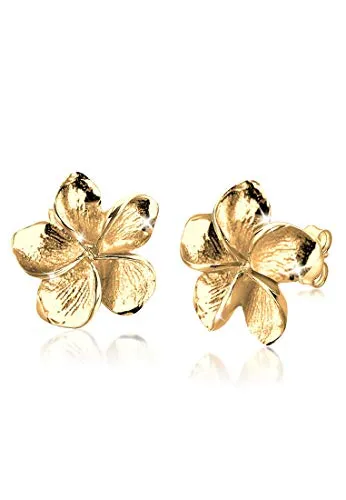 Elli Ohrringe Damen Ohrstecker Frangipani Blüte aus 925 Sterling Silber - Ohrringe für Damen aus hochwertigem 925 Sterling Silber, handgefertigt und anlaufgeschützt – die perfekte Geschenkidee für jeden Anlass.