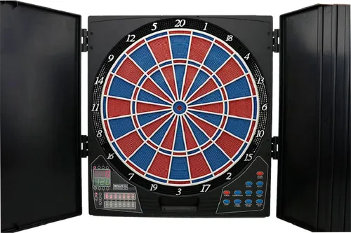 Premium Elektronisches Dartboard im Kabinett mit Original Russ Bray Stimme