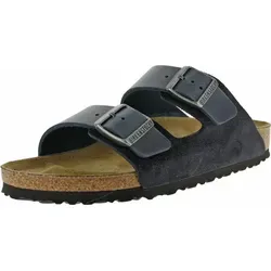 Birkenstock Arizona Sandalen aus Leder, blau, schmale Form mit Schnallenverschluss, Größe 46 - Blau - 46