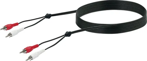 Schwaiger Audio Anschlusskabel CIK5023 533 Cinch schwarz, 3m, 2x Cinch Stecker / 2x Cinch Stecker