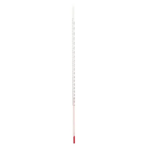 Lantelme Analog Glas Laborthermometer 0-200°C | 30cm länge Ø 0,7cm | Thermometer Säure- und lösemittelbeständig | Präzises Messinstrument für Labor, Schule, Forschung, Industrie, Brauerei und Kelterei