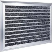 relaxdays Fußmatte Aluminium, silber, 40 x 60 cm - Robuste Schmutzmatte für den Innen- und Außenbereich. Mit stabilen Aluminiumrahmen und rutschfester Unterseite sorgt sie für Sicherheit und Sauberkeit. Ideal für Eingangsbereiche, pflegeleicht und in verschiedenen Farben erhältlich.