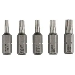 Schrauberbit-Set Extra-Hart für TORX®, 5-teilig, T10, T15, T20, T25, T30, 25mm