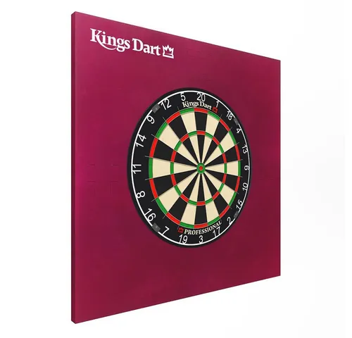 Kings Dart Dart-Wandschutz Dart-Set - Dart-Wandschutz für Steel- und Softdarts: Hochwertige Turnierdartscheibe mit extradünnem Draht und Sisalborsten für weniger Abpraller und mehr Spielspaß.