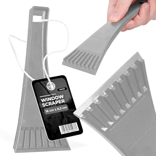 Instalguru Auto Eiskratzer Scheibenkratzer Schneekratzer Eisbrecherzähne Grau Ergonomischer Griff Effizienter Autoscheiben Schnell Sicher Haltbarer Kunststoff