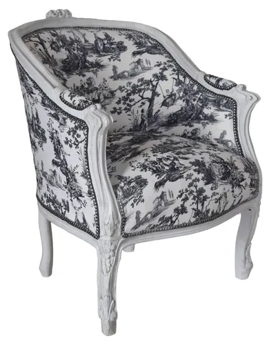 Antik Stuhl Barock Sessel Armlehnstuhl Rokoko Armlehnsessel Gold Ohrensessel