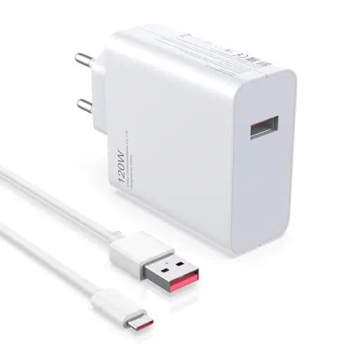 120W USB Ladegerät Ladekabel für Xiaomi 17 Ultra 15 14T pro 13T 12T, Redmi Note 15 14 13 Pro+ 5G, Netzteil Turbo Hyper Charge Schnellladegerät Adapter mit 6A USB C Kabel für Poco X7Pro F7 Ultra F6