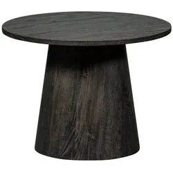 Couchtisch Ativ aus Holz Dunkelbraun, Ø 60 cm - Eleganter Couchtisch aus robustem Holz, ideal für stilvolle Wohnzimmer. Er bietet eine praktische Ablagefläche und bereichert durch sein ansprechendes Design die Raumgestaltung.