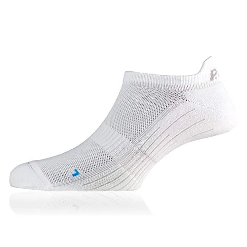 P.A.C. Footie Active atmungsaktive Unisex Funktionssocken, No Show Socks, Invisible Sneaker Socks Männer Weiß