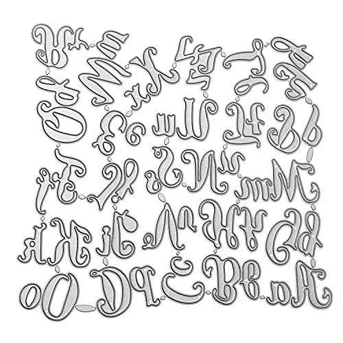 Stanzschablone Buchstaben Groß und Klein,Metall Stanzformen Alphabet Stanzschablonen Prägeschablonen für DIY Basteln Cutting Dies Scrapbooking Album,Schneiden Schablonen Papier Karten Sammelalbum Deko