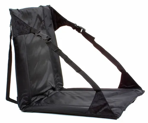Relags Travelchair Trail Stuhl - Schwarz, One Size - Camping-Stuhl mit gepolsterter Sitzfläche und isolierter Lehne, ideal für Outdoor-Aktivitäten. Stabil durch Fiberglasgestänge und verstellbare Seitengurte, leicht und kompakt für den Transport.