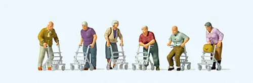 Preiser 10718 H0 Senioren mit Rollator